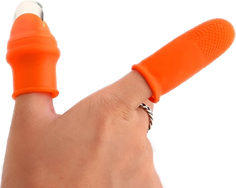 Silicone Cutter - Multi-functional thumb knife set with protective finger design for trimming fruits, vegetables, garlic, and herbs while ensuring safe, precise, and efficient kitchen or garden use